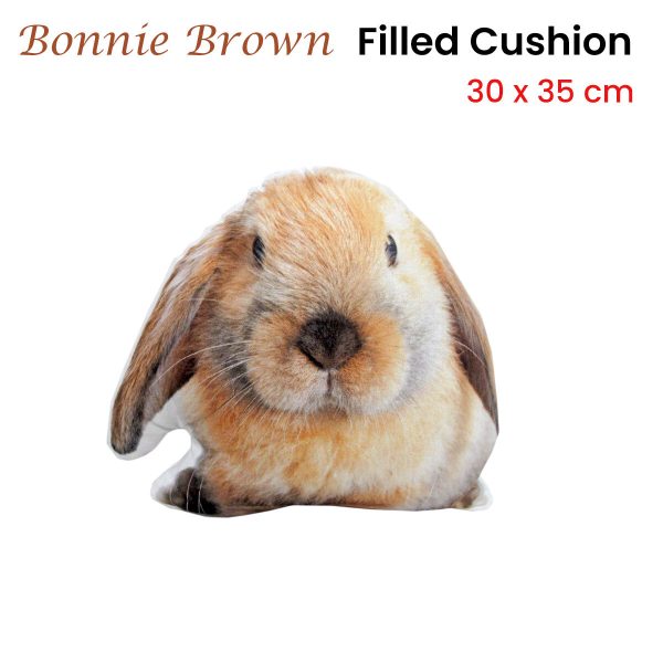 Brown Shaped Filled Cushion 30 x 35 cm
