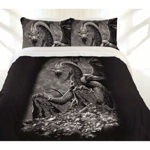 Green Eyed Dragon Quilt Cover Set Single
