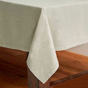 Pure Cotton Hemstitch Tablecloth 160 x 420 cm - White