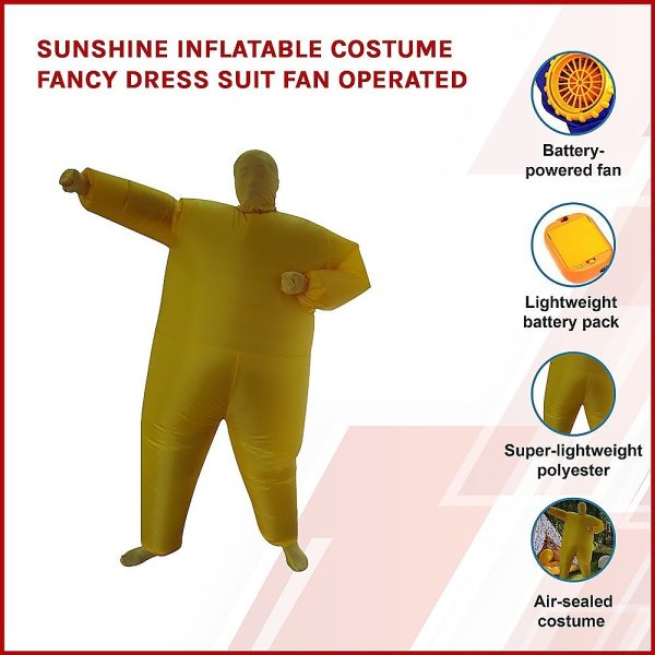 Sunshine Inflatable Costume Fancy Dress Suit Fan Operated
