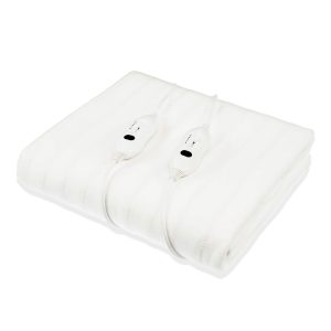 Laura Hill Heated Electric Blanket Queen Fitted Polyester – White