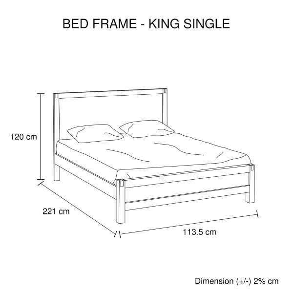 Clarksville Bed & Mattress Package – King Single Size