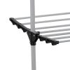 Folding 3 Tier Clothes Laundry Drying Rack with Stainless Steel Tubes for Indoor & Outdoor Home