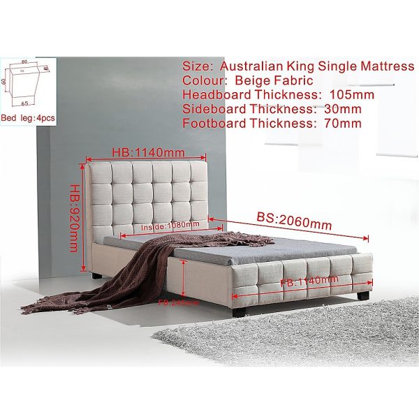 Schodack Bed & Mattress Package – King Single Size