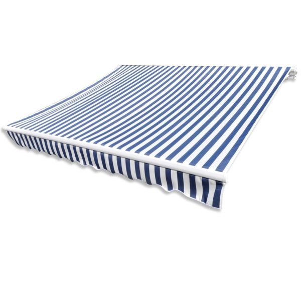 Awning Top Sunshade Canvas Blue & White 6x3m