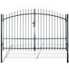 Double Door Fence Gate with Spear Top 300 x 225 cm