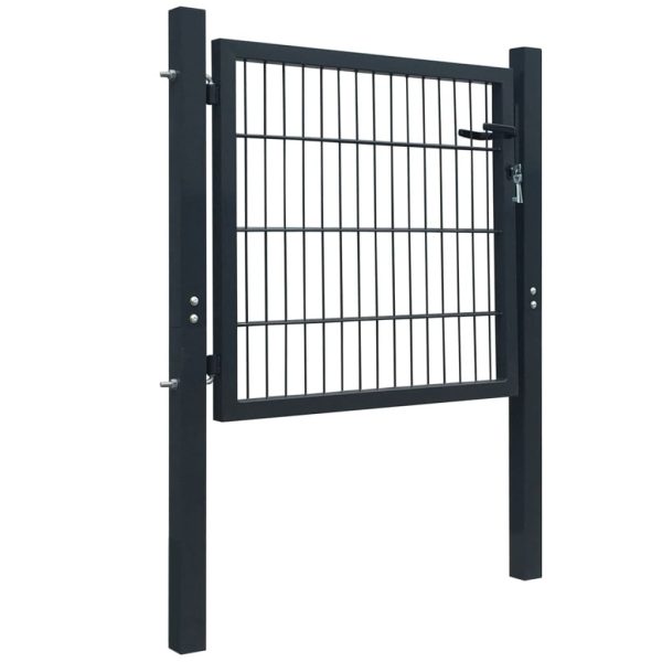 Fence Gate Steel Anthracite 105×150 cm