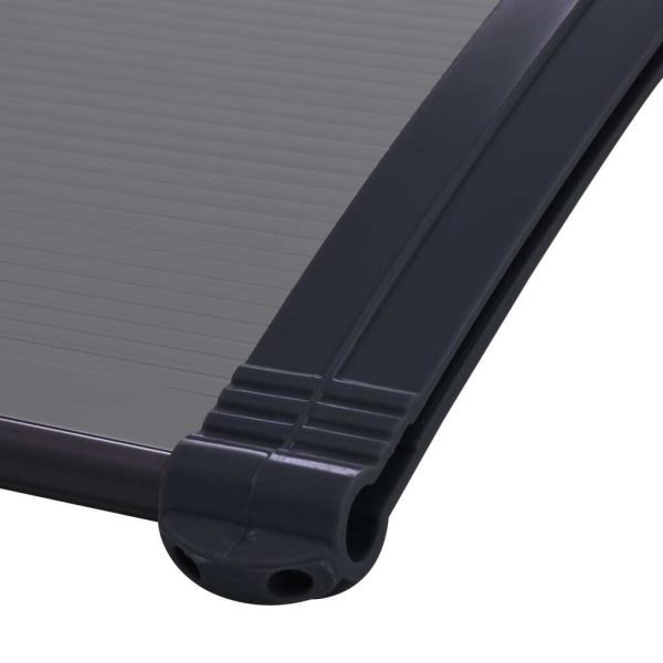 Door Canopy Black 150×80 cm PC