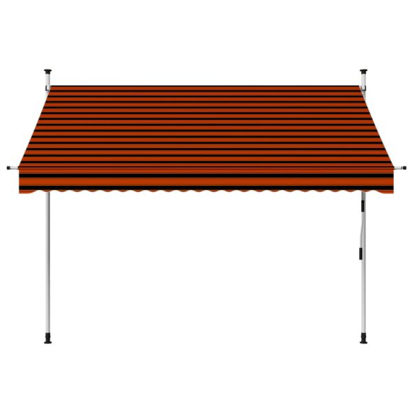 Manual Retractable Awning 250 cm Orange and Brown
