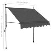 Manual Retractable Awning with LED 200 cm Anthracite