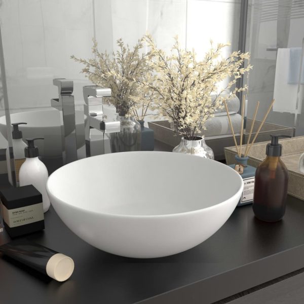 Bathroom Sink Ceramic Matt Round