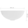 Bathroom Sink Ceramic Matt Round – Matte White