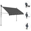 Manual Retractable Awning with LED 250 cm Anthracite