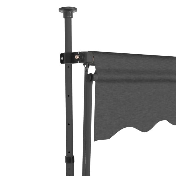 Manual Retractable Awning with LED 250 cm Anthracite