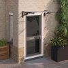 Door Canopy Black and Transparent 122×90 cm Polycarbonate