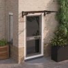 Door Canopy Black 122×90 cm Polycarbonate