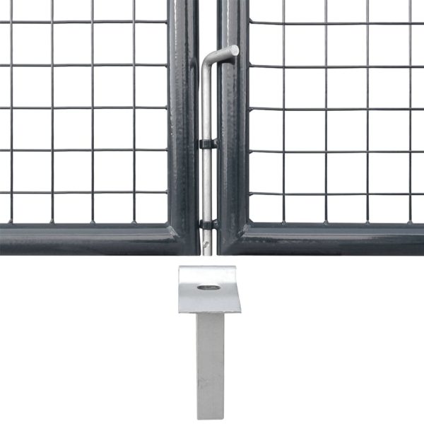 Mesh Garden Gate Anthracite 300×175 cm Galvanised Steel