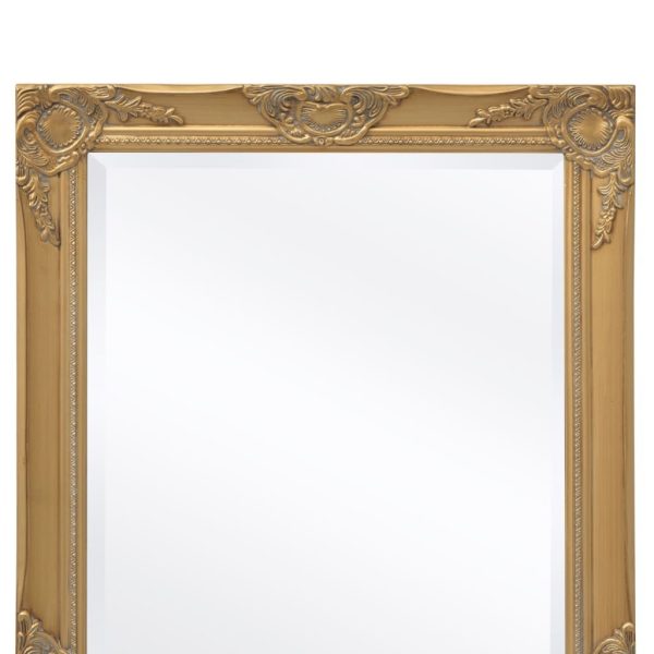 Wall Mirror Baroque Style 100×50 cm Gold