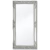Wall Mirror Baroque Style 100×50 cm Silver
