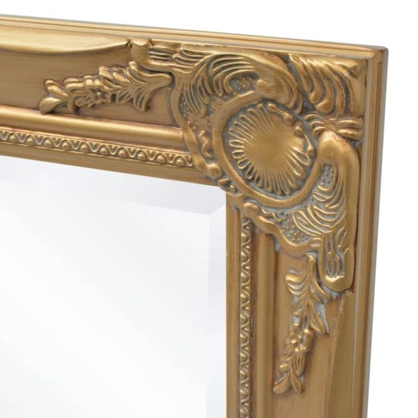 Wall Mirror Baroque Style 120×60 cm Gold