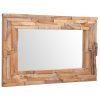 Decorative Mirror Teak 90×60 cm Rectangular