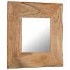 Cosmetic Mirror 50×50 cm Solid Acacia Wood