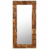 Wall Mirror Solid Reclaimed Wood 60×120 cm