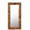 Wall Mirror Solid Reclaimed Wood 60×120 cm