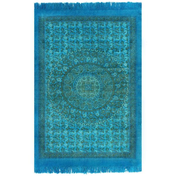 Kilim Rug Cotton 120×180 cm with Pattern Turquoise