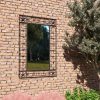 Garden Wall Mirror Rectangular 50×80 cm Black