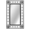 Garden Wall Mirror Rectangular 50×80 cm Black