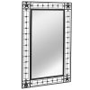 Garden Wall Mirror Rectangular 60×110 cm Black