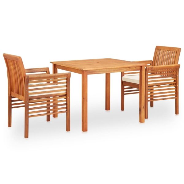 Outdoor Dining Set with Cushions Solid Wood Acacia