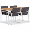 Garden Dining Set Solid Teak Wood and Stainless Steel