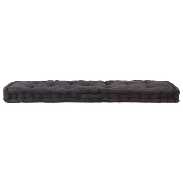 Pallet Floor Cushions 2 pcs Cotton Black