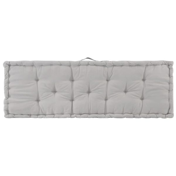 Pallet Floor Cushions 2 pcs Cotton Grey