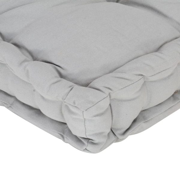 Pallet Floor Cushions 2 pcs Cotton Grey