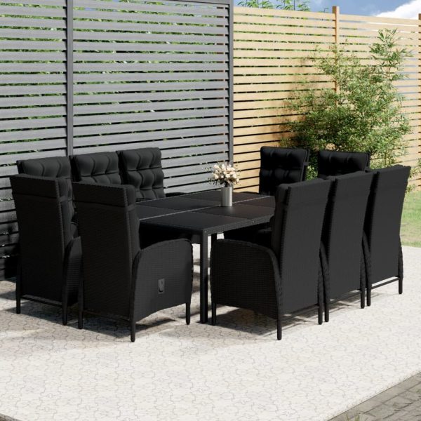 11 Piece Garden Dining Set Poly Rattan