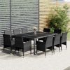 11 Piece Garden Dining Set Poly Rattan