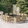 11 Piece Garden Dining Set Poly Rattan