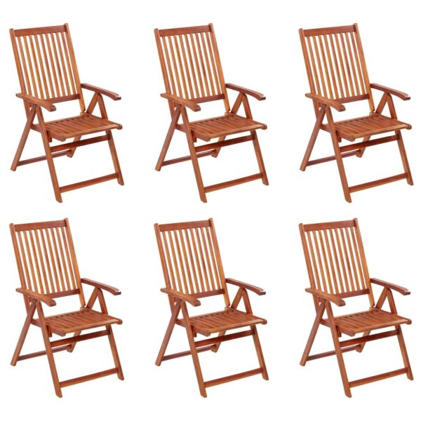 Folding Garden Chairs Solid Acacia Wood Brown