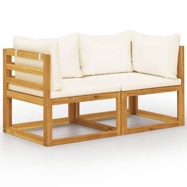 2-seater Garden Bench with Cushions