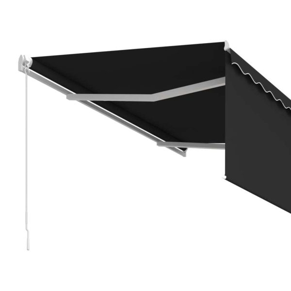 Manual Retractable Awning with Blind 3×2.5m Anthracite