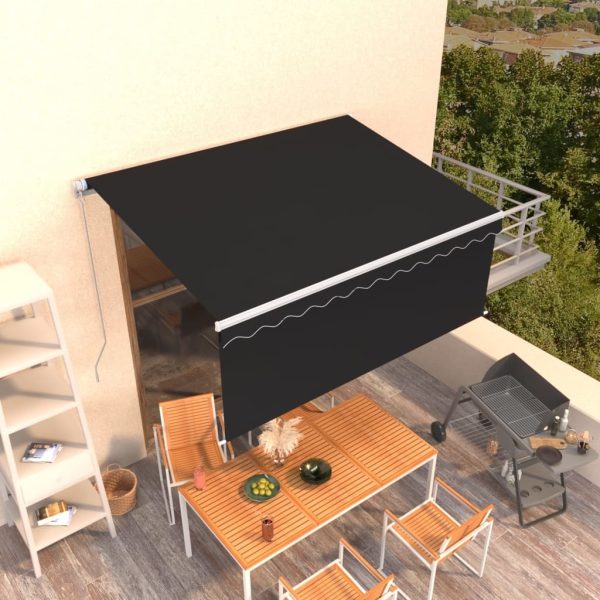 Manual Retractable Awning with Blind 3.5×2.5m Anthracite