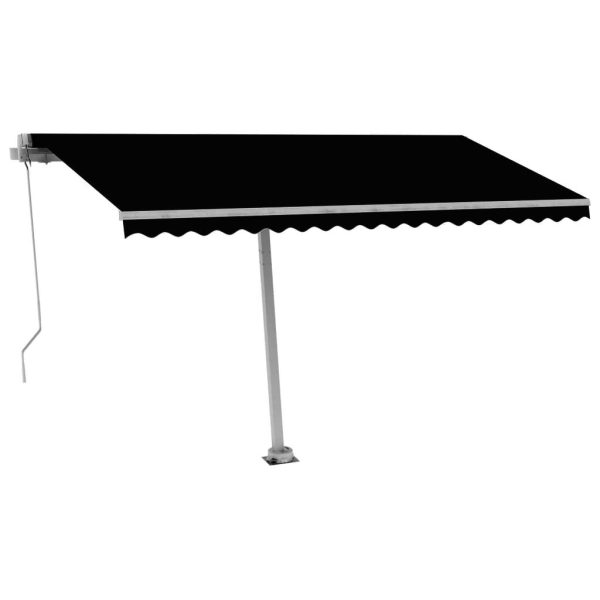 Freestanding Manual Retractable Awning 400×350 cm Anthracite