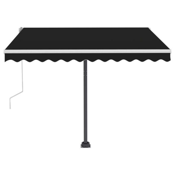 Freestanding Manual Retractable Awning 350×250 cm Anthracite