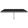 Manual Retractable Awning with LED 500×300 cm Anthracite