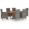 7 Piece Garden Dining Set Poly Rattan