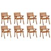 Garden Chairs Solid Acacia Wood