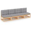 Garden 4-Seater Sofa Solid Pinewood
